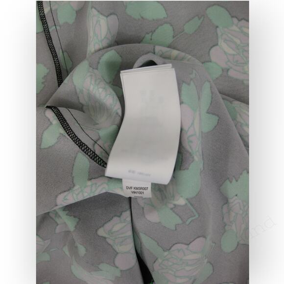 Sz12 DVF DianeVonFurstenberg Elma Floral Cady Midi Wrap Skirt Green - Picture 10 of 16